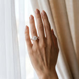 Rose gold Round Cut Diamond Solitaire Ring with Micro Pave Band and Prong Setting_12