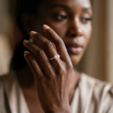 Rose gold Round Cut Diamond Solitaire Ring with Pavé Band and Prong Setting_96