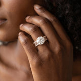 Rose gold Round Cut Diamond Solitaire Ring with Pavé and Channel Set Band_15