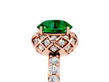 Rose gold Round Cut Diamond Solitaire Ring with Shared Prong Pavé Band_5