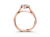 Rose gold Round Cut Diamond Solitaire Twist Band Prong Setting Ring_72