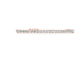 Rose gold Round Cut Diamond Tennis Bracelet with Box Chain and Four-Prong Setting_8