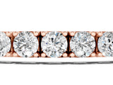 Rose gold Round Cut Diamond Tennis Bracelet with Box Clasp and Four-Prong Setting_3