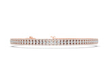 Rose gold Round Cut Diamond Tennis Bracelet with Double Row Prong Setting_4