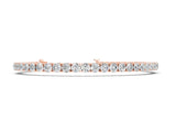 Rose gold Round Cut Diamond Tennis Bracelet with Four-Prong Setting_2