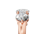 Rose gold Round Cut Diamond Three-Stone Ring with Prong Setting and Classic Band_117