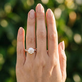 Rose gold Round Cut Diamond Twisted Band with Pavé Setting and Four-Prong Setting_12