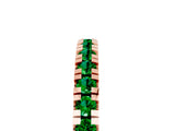 Rose gold Round Cut Emerald Pavé Set Thin Band_5