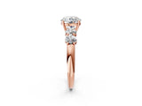 Rose gold Round Cut Five-Stone Prong Set Diamond Ring with Classic Band_47