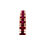 Rose gold Round Cut Garnet Pavé Set Thin Band_5