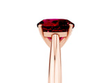 Rose gold Round Cut Garnet Solitaire Engagement Ring with Cathedral Setting and Four-Prong Mount_71