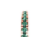 Rose gold Round Cut Green Sapphire Pavé Set Thin Band_5
