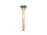Rose gold Round Cut Green Sapphire Solitaire Engagement Ring with Cathedral Setting and Four-Prong Mount_74
