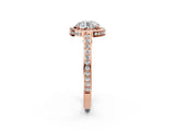 Rose gold Round Cut Halo Pave Split Shank Prong Setting Ring_34