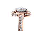 Rose gold Round Cut Halo Pave Split Shank Prong Setting Ring_37