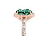 Rose gold Round Cut Halo Round Diamond Pavé Band with Four-Prong Setting_5