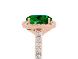 Rose gold Round Cut Halo Round Diamond Pavé Band with Four-Prong Setting_5