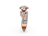 Rose gold Round Cut Halo Split Shank Prong Setting Ring_93