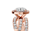 Rose gold Round Cut Halo Split Shank Prong Setting Ring_96