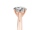 Rose gold Round Cut Moissanite Solitaire Engagement Ring with Cathedral Setting and Four-Prong Mount_29