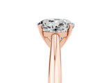 Rose gold Round Cut Moissanite Solitaire Engagement Ring with Cathedral Setting and Four-Prong Mount_83