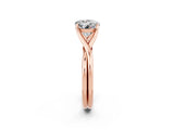 Rose gold Round Cut Moissanite Solitaire Twist Band Prong Setting Ring_38