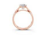 Rose gold Round Cut Moissanite Solitaire Twist Band Prong Setting Ring_39