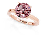 Rose gold Round Cut Morganite Solitaire Engagement Ring with Classic Band and Four-Prong Setting_25