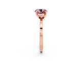 Rose gold Round Cut Morganite Solitaire Engagement Ring with Classic Band and Four-Prong Setting_26