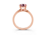 Rose gold Round Cut Morganite Solitaire Engagement Ring with Classic Band and Four-Prong Setting_27