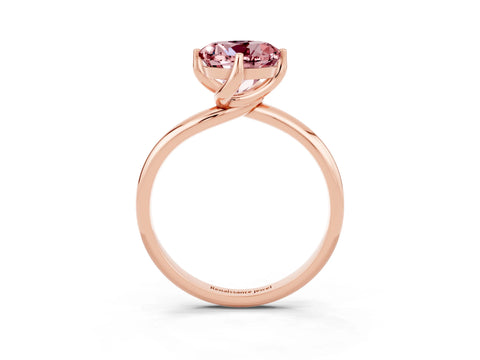 Rose gold Round Cut Morganite Solitaire Engagement Ring with Four-Prong Setting and Classic Band_15