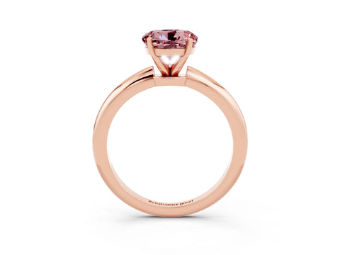 Rose gold Round Cut Morganite Solitaire Ring with Six-Prong Setting and Classic Band_3