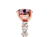 Rose gold Round Cut Morganite Solitaire with Side Stones, Pave Band, Four-Prong Setting_41
