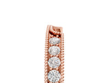Rose gold Round Cut Pavé Diamond Contour Band with Milgrain Detailing_9