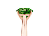 Rose gold Round Cut Peridot Solitaire Engagement Ring with Cathedral Setting and Four-Prong Mount_77