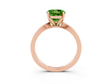 Rose gold Round Cut Peridot Solitaire Engagement Ring with Classic Band and Four-Prong Setting_27