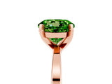 Rose gold Round Cut Peridot Solitaire Engagement Ring with Classic Band and Four-Prong Setting_29
