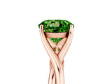 Rose gold Round Cut Peridot Solitaire Twist Band Prong Setting Ring_41