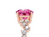 Rose gold Round Cut Pink Sapphire Scattered Round Accent Ring with Prong Setting_17