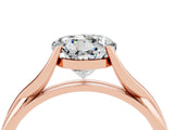 Rose gold Round Cut Pink Sapphire   Solitaire Twist Band Prong Setting Ring_16