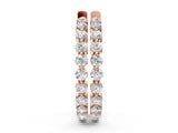 Rose gold Round Cut Prong Set Diamond Hoop Earrings_8