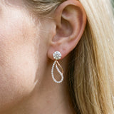 Rose gold Round Cut Prong Set Diamond Infinity Drop Earrings_11