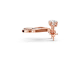 Rose gold Round Cut Prong Set Diamond Infinity Drop Earrings_23