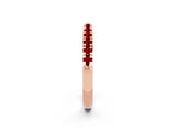Rose gold Round Cut Ruby Pavé Set Thin Band_2