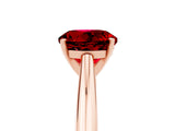 Rose gold Round Cut Ruby Solitaire Engagement Ring with Cathedral Setting and Four-Prong Mount_71