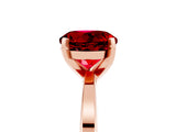 Rose gold Round Cut Ruby Solitaire Engagement Ring with Classic Band and Four-Prong Setting_29