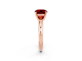 Rose gold Round Cut Ruby Solitaire Engagement Ring with Round Band and Four-Prong Setting_2