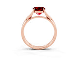 Rose gold Round Cut Ruby Solitaire Twist Band Prong Setting Ring_39