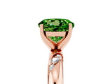 Rose gold Round Cut Solitaire Diamond Engagement Ring with Twisted Pave Band and Four-Prong Setting_5
