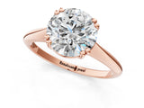 Rose gold Round Cut Solitaire Diamond Ring with Six-Prong Setting and Classic Band_13